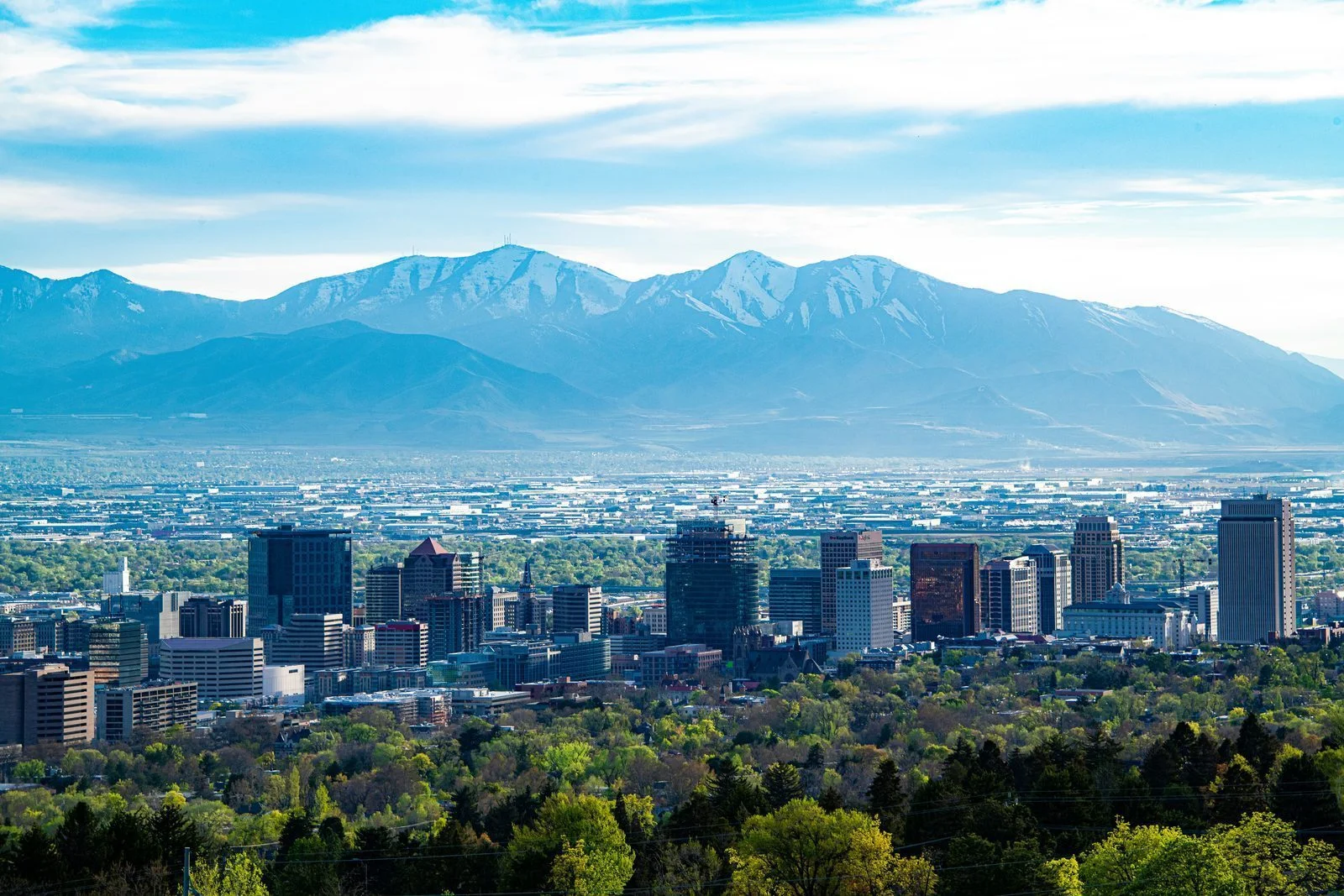 Salt Lake City seen from above